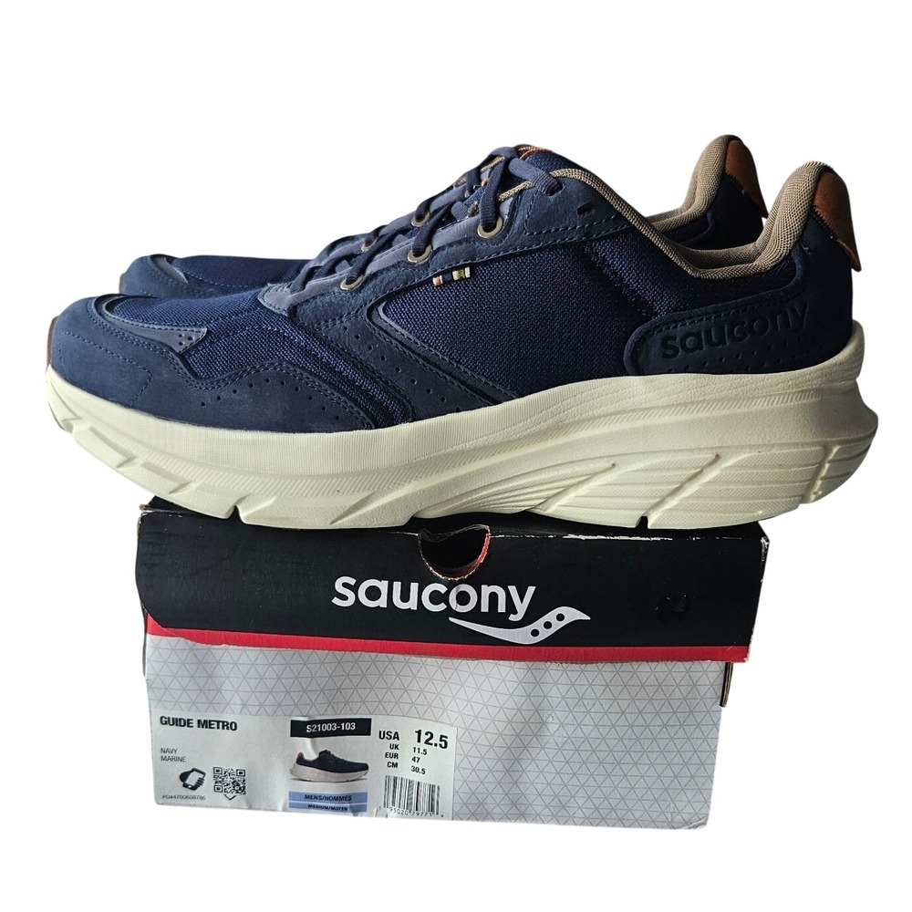 Saucony Guide Metro Mens 12.5 Navy Marine Lifestyle Sneakers S21003-103 NEW